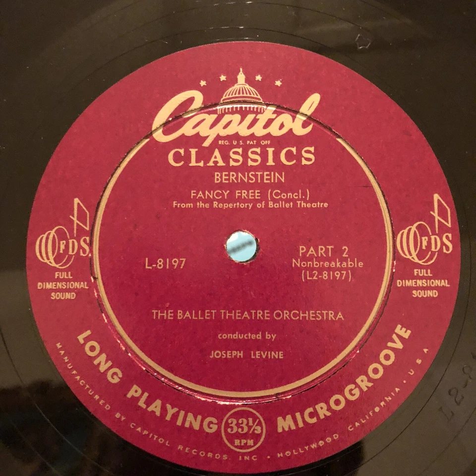 BERNSTEIN Fancy Free Capitol BALLET THEATRE Joseph Levine Vintage Vinyl - Image 2 of 4