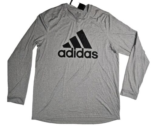 Adidas men M Crator Long Sleeve tee size XL T gray New! - Foto 1 di 6