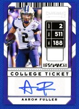 2020 Contenders College Ticket  Blue #323 Aaron Fuller Washington Rookie Auto 