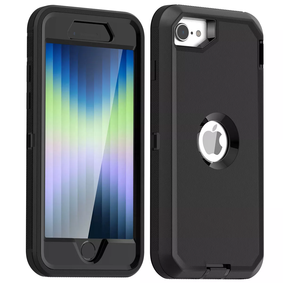 For iPhone SE 3rd Gen 2022 Case Shockproof Heavy Duty Stand
