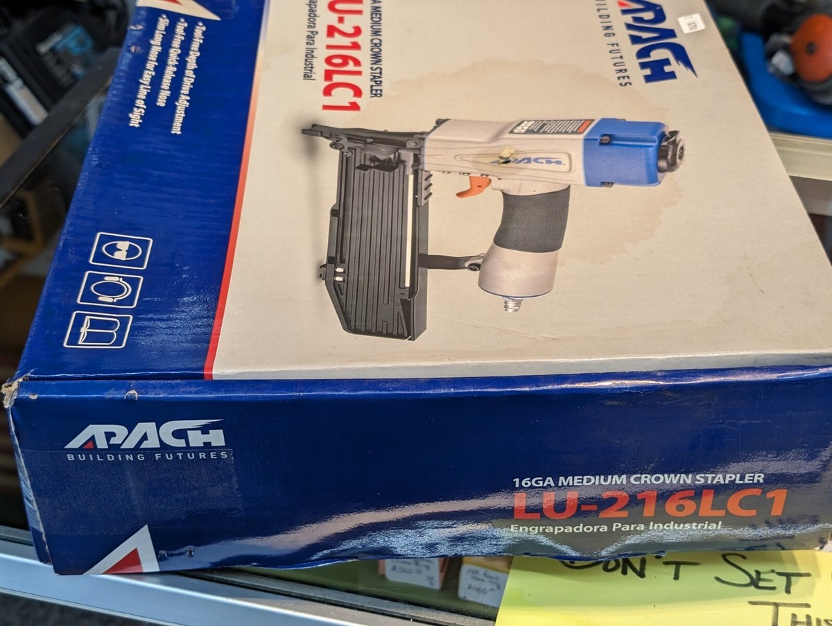 Apach LU-216LC1 16 Gauge Stapler – Uses 7/16” Crown Staples (1” To 2” Length), Fits Senco N / DuoFast 7600