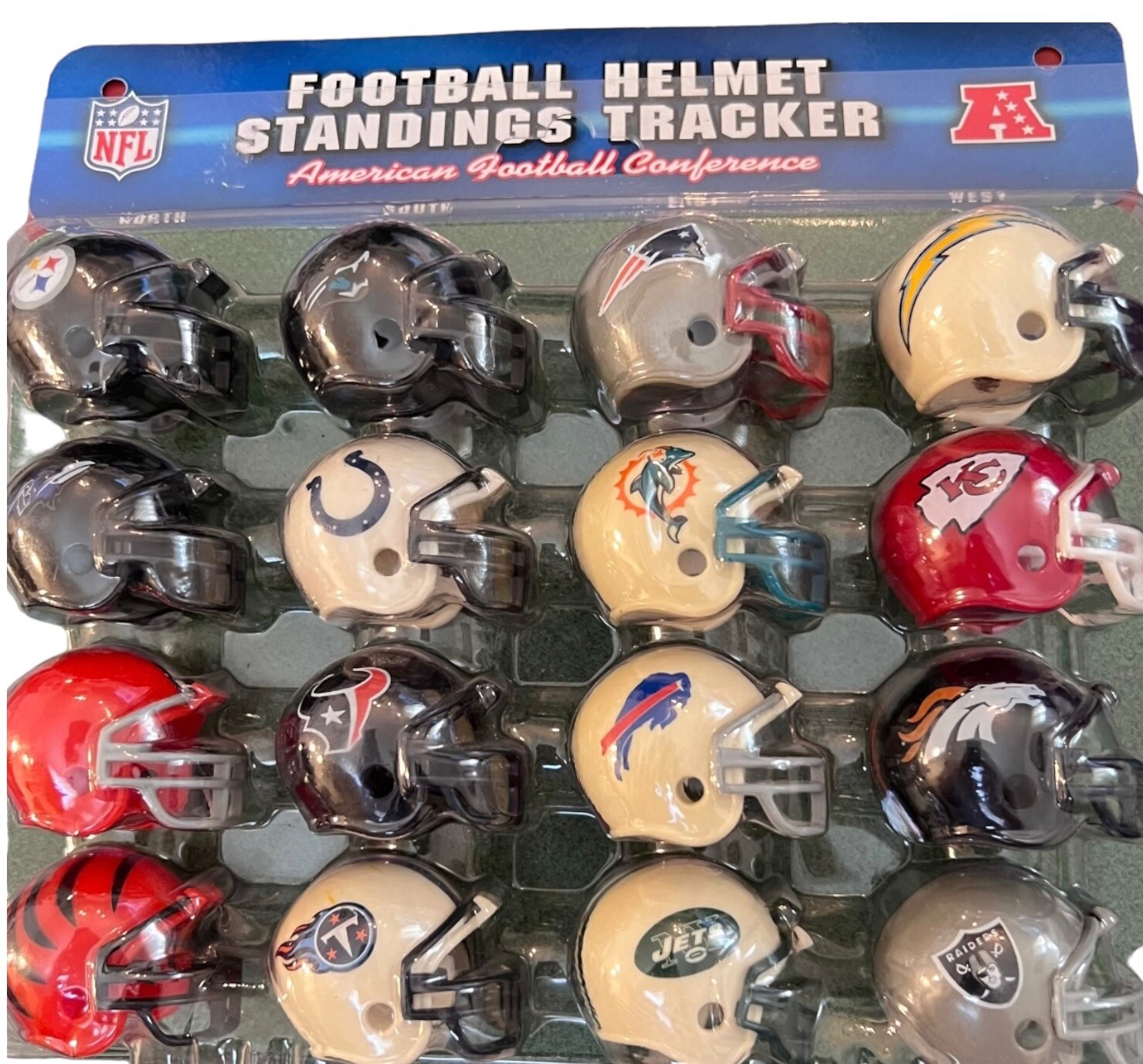NEW NFL Football 32 Team Mini Helmet Standings Tracker Display Set AFC & NFC eBay