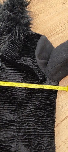 Wallis Stunning Black Wool Mix Faux Fur Trim Afghan Coat Penny Lane Medium *sale - Picture 8 of 14