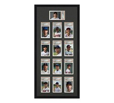 PSA Graded Card Frame Display Holds (13) Slabs Baseball, UV Protection optional