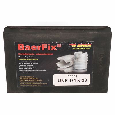 BaerFix Imperial UNF 1/4 x 28 Self Tapping Damaged Thread Repair Kit Inserts