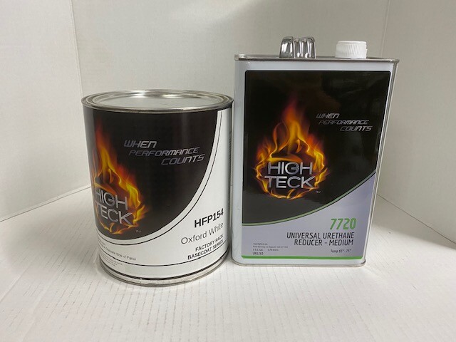 FORD YZ/Z1 Oxford White Automotive Basecoat paint & Reducer 1 gal