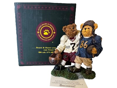 Boyd's Bears and Friends figurine - #228505 - BLOCK AND TACKLE SIDELINE BUDDIES-