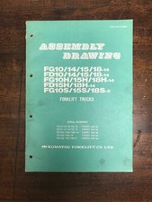 KOMATSU Forklift Assembly Drawing FG10/14/15/18-14 FD10/14/15/18-14 FG10H/15H/18