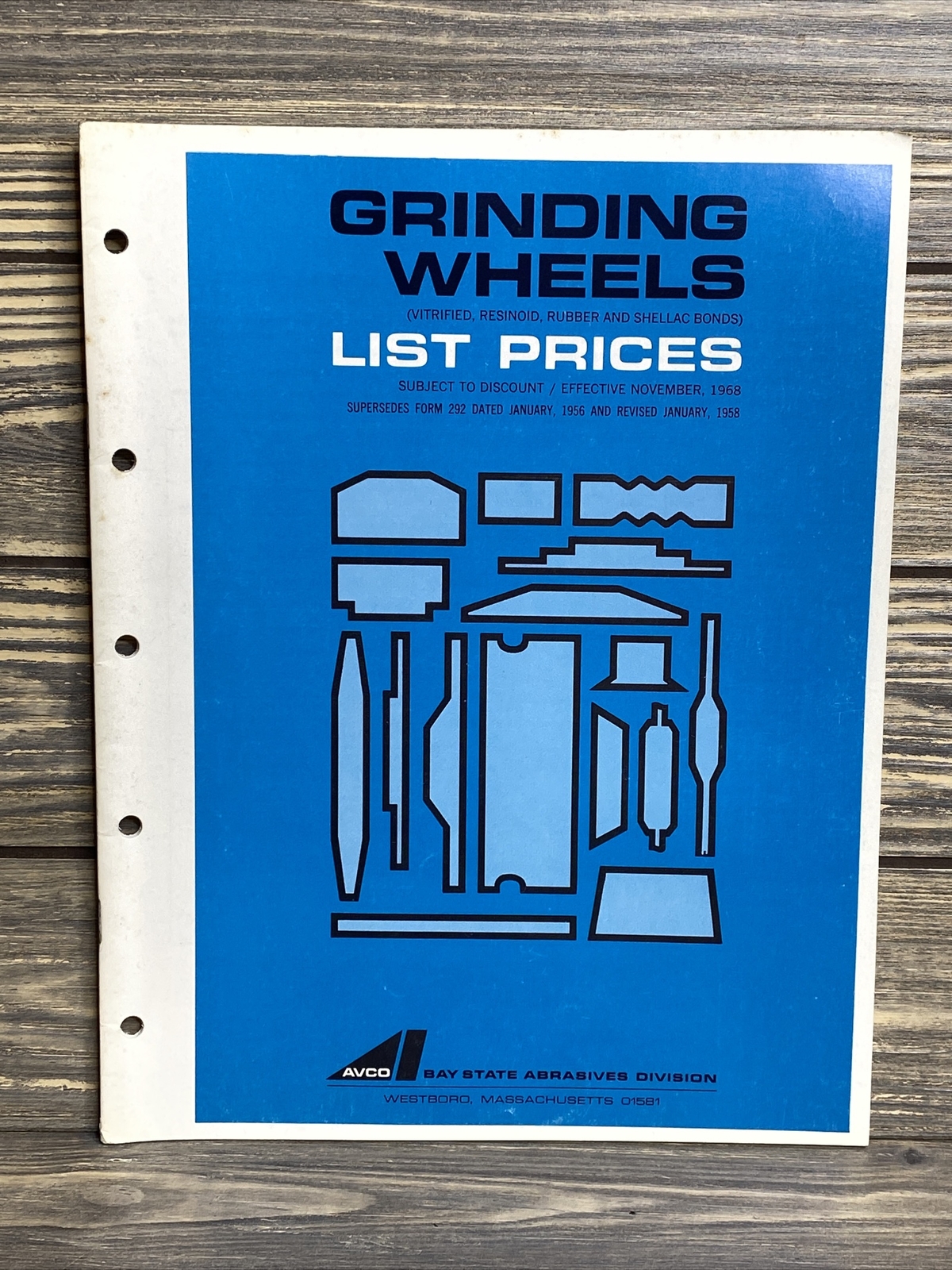 Vintage Catalog Price List Bay State Abrasives Division Grinding Wheels  1968 | eBay