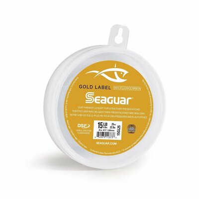 Seaguar, Gold Label Saltwater Fluorocarbon Line, 25 Yards, 15 lbs Tested.011''...