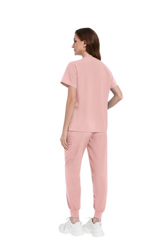 NiaaHinn Summer Medical Scrub Set - Unisex V-Neck Top & Jogger Pants for Nurses - Bild 28 von 110
