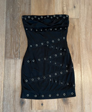 Grommet Strapless Bodycon Dress Special Edition Little Black Dress NWT