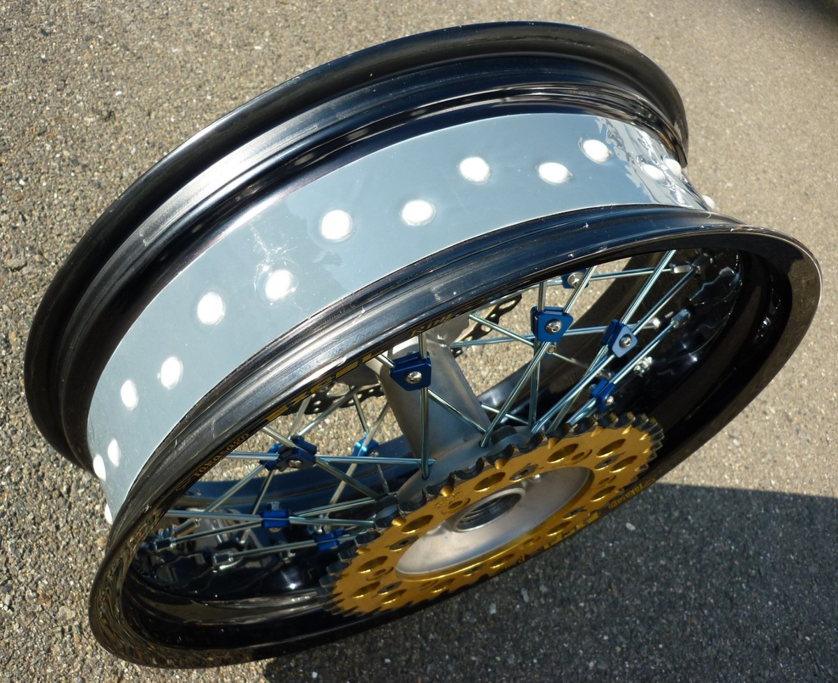 SUZUKI DR-Z400SM エクセル ホイール チューブレス加工 モタード DR-Z400SM DR-Z4SM Spoke Wheel Tubeless Kit 17 x 3.50MT 17x 4.50MT