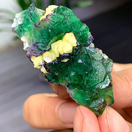 38G Natural and unique green fluorite quartz crystal sample - 第 7/14 張圖片