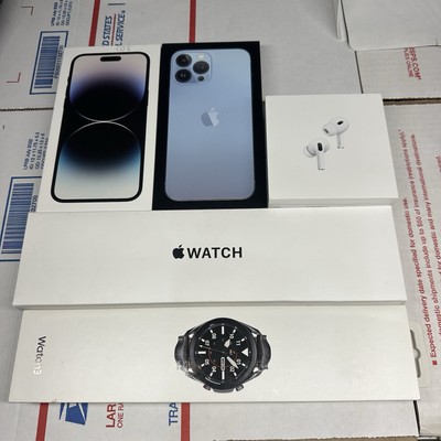 Genuine Apple iPhone 14 Pro Apple Watch AirPods Pro 2 Boxes Lot of 5 EMPTY BOXES