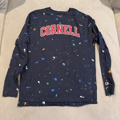 Awesome - Champion - CORNELL UNIVERSITY - Paint Splatter Long Sleeve T Shirt - L
