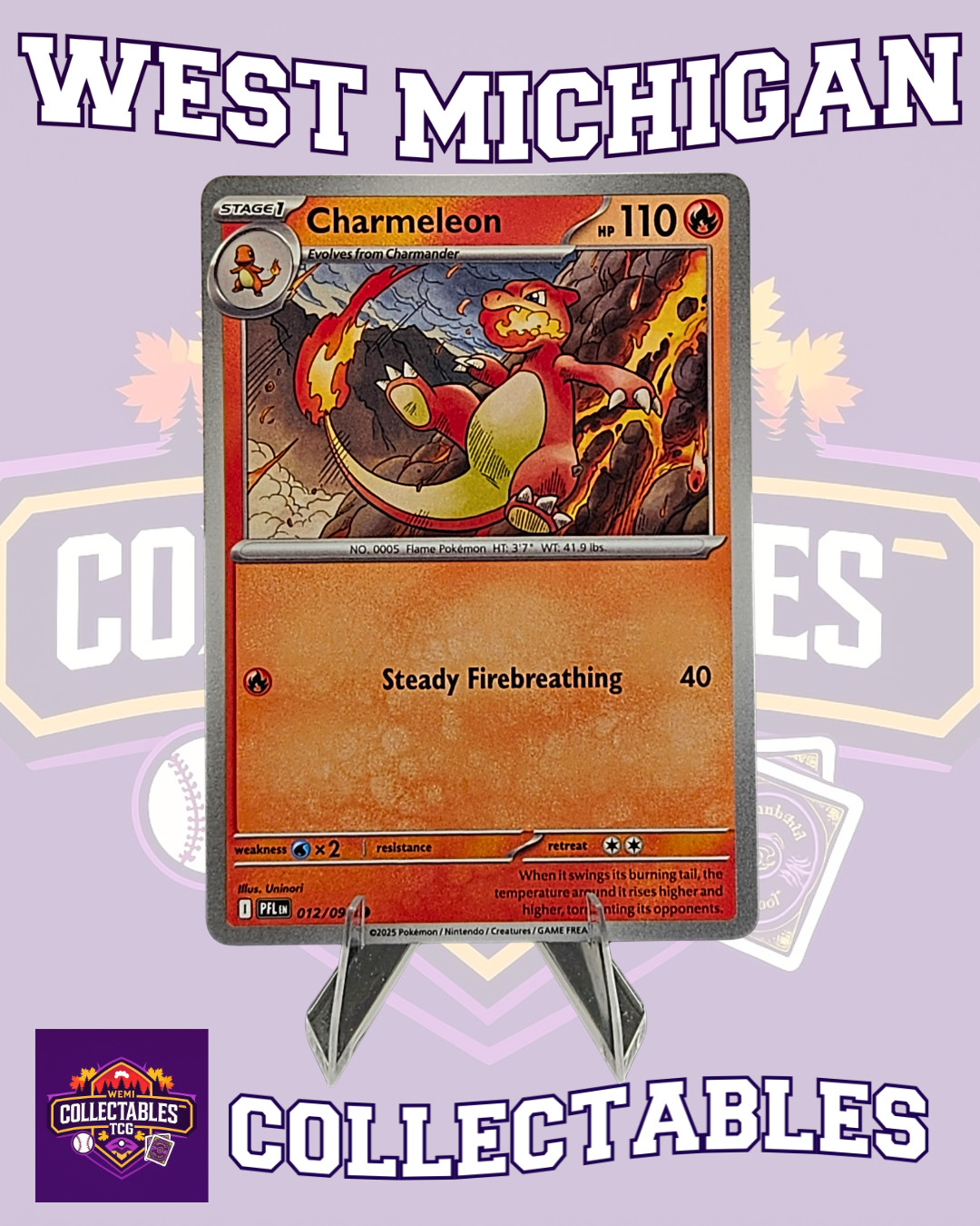 Charmeleon 012/094 Me02: Phantasmal Flames Regular - Pokemon TCG NM
