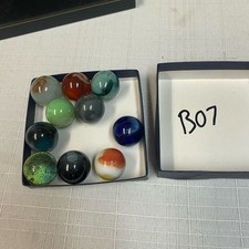Vintage Marbles Lot Assortment Large Shooter Marbles B07 Uranium UG