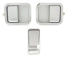 3 Pcs Left Right Tailgate Chrome Door Handle For 1987 - 2006 Jeep Wrangler