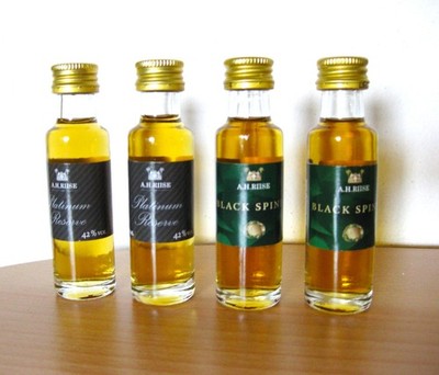 A.H. Riise Rum- Platinum Reserve + Black Spinel - 4x 20 ml -Tasting Set-Miniatur
