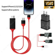 1080P For iPhone to HDMI Adapter Cable Phone to TV Cord Plug and Play Converter