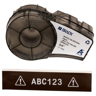 BRADY M21-750-595-BR Label Tape Cartridge,Permanent Printer 20XW93