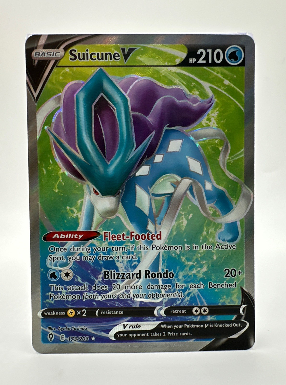 suicune v pokemon card value Suicune V 2021 Sword & Shield: Evolving Skies #173/203 Holo (Full Art) Price  Guide