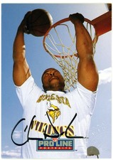 1992 Pro Line Portraits HOFer Chris Doleman (dec) - Minnesota Vikings Autograph 
