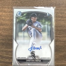 Bowman Chrome 2023 Prospect Autographs Cristian Mena #CPA-CM Rookie White Sox