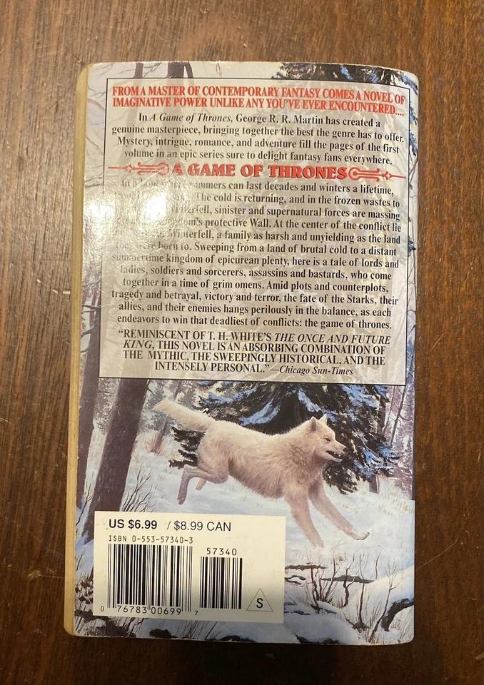 A Game of Thrones – George R. R. Martin – 1st Edition / 1st Print – 1996 PB Foto 2 de 3