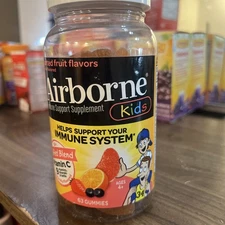 Airborne Kids Multivitamin Gummies with Zinc, 63 Count Exp: 12/25