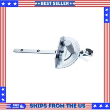 POWERTEC Universal Table Saw Miter Gauge Assembly Miter Gauge w/ 27 Angle Stops