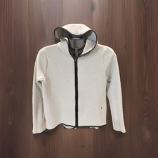 Nike THERMA-FIT Womens Size M Full Zip Hoodie, Gray Fleece Lined EUC   