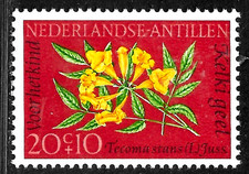 HICK GIRL-MINT NETHERLANDS-ANTILLES STAMP   SC#B68  1964  FLOWER    C765