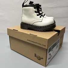 Dr. AirWair Martens 1460 Toddler Girls Size 4 US White NWT Box Romario Side Zip