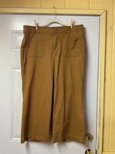 Ava  Viv 17 Wide Leg Crop Brown Pants NWOT