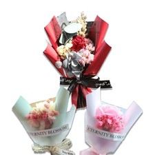 3PCS Mini Dried Flower Bouquets, Artificial Rose Flower Bouquet with Clips, E...