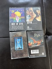 STYX Cassette Tapes Lot of 4 Best Of, Equinox, Edge Of Century, Pieces Of Eight