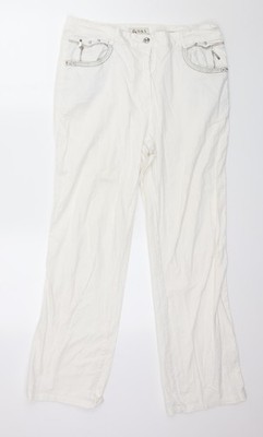 O&S Womens White   Trousers  Size 32 in L27 in
