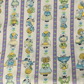 Vtg Fabric NOS Yardage 1 Piece 10 Yards 30 Feet Uncut (44" x 360") Bonnet Girl