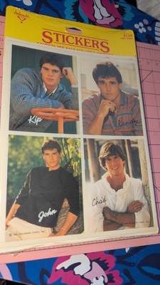 Vintage Hallmark Stickers Men Hunks Studs New In Pack 4 Sheets 