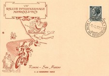 MOTORCYCLE RALLY RIMINI - SAN MARINO 1957 CANCELLATION 1.6.1957 - 022