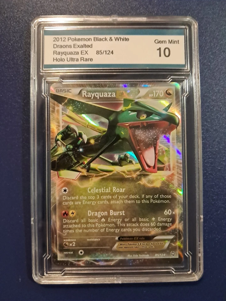 2012 Pokemon Black & White Rayquaza EX Dragons Exalted Ultra 85/124 Gem Mint 10 - Image 2 of 4