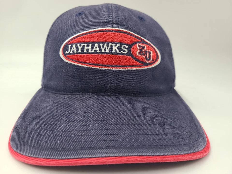 Винтажная увлекательная мужская кепка головной убор с ремешком University of Kansas Jayhawks - Изображение 2 из 4