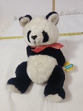 Dakin Vintage Panda White Black Bear Bow Tie NAME PEACHES PANDA 1979 31-1481