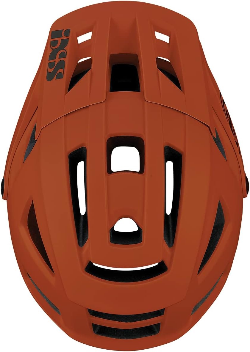 Casco bici iXS trigger AM MIPS mountain bike enduro trail arancione bruciato foto 4