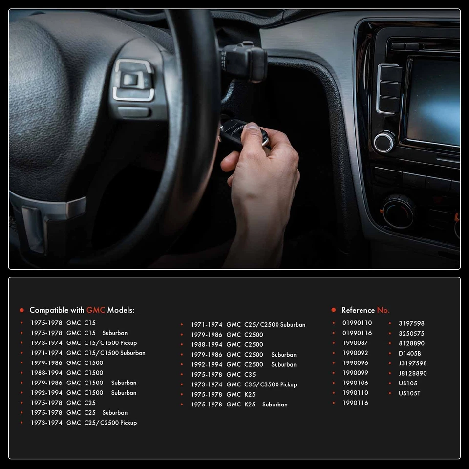 Ignition Switch for GMC C1500 C15 C25 C25 Suburban C2500 K25 C35/C3500 Pickup - Image 2 of 4