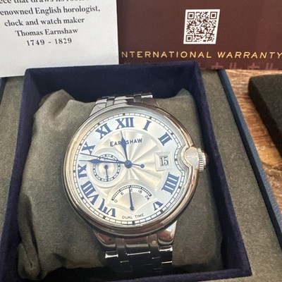 NEW Thomas Earnshaw Barallier ES-8288-66 Men s Watch Full Set Stainless | Silver