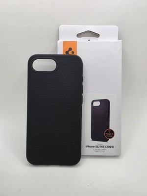 Spigen iPhone 16e Liquid Air Case mit MagSafe Zubehör Matt Schwarz ACS09151