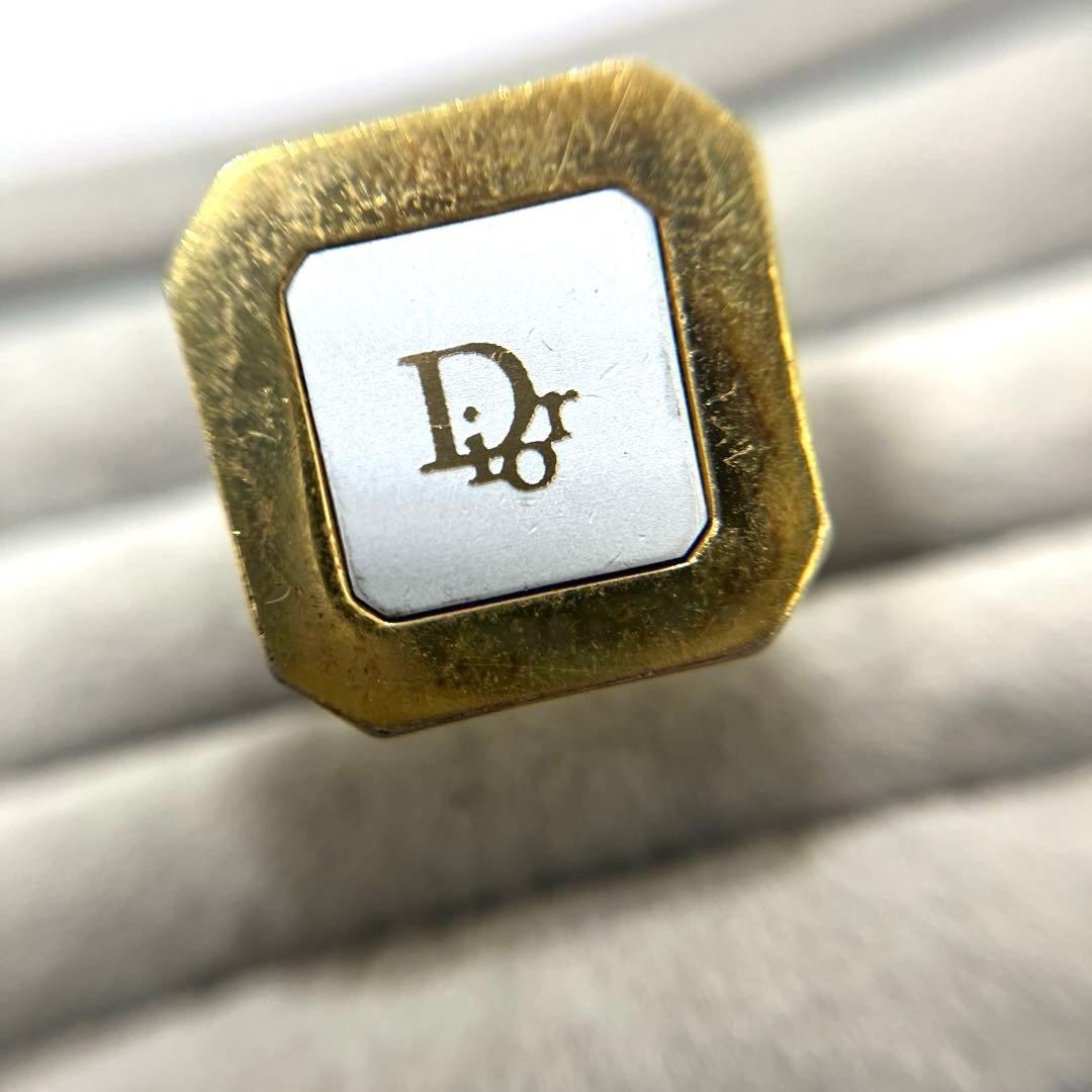 Authentic Dior Cufflink Single Gold/Silver 0.6 in… - image 2